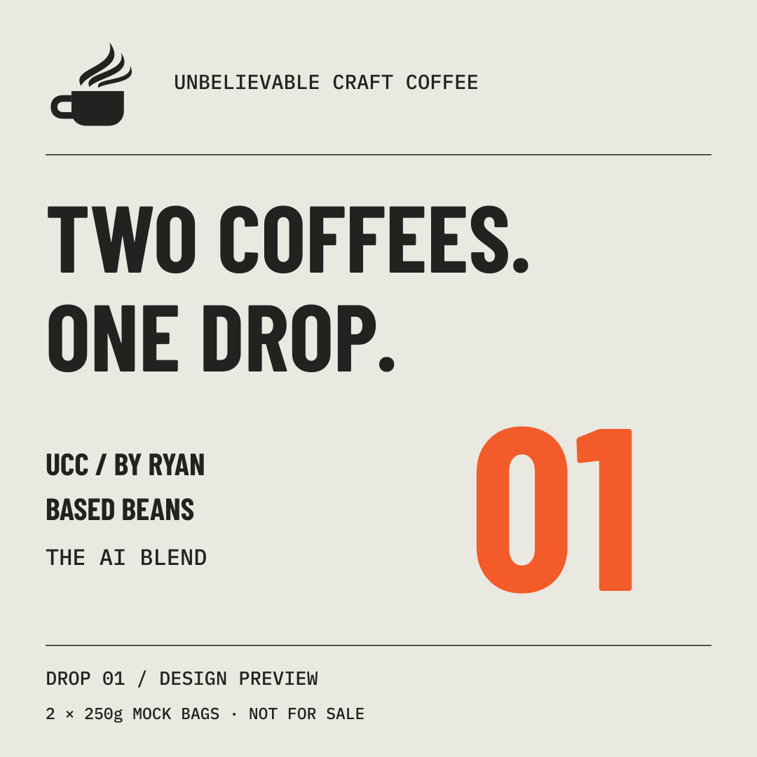 Two coffees one drop square post